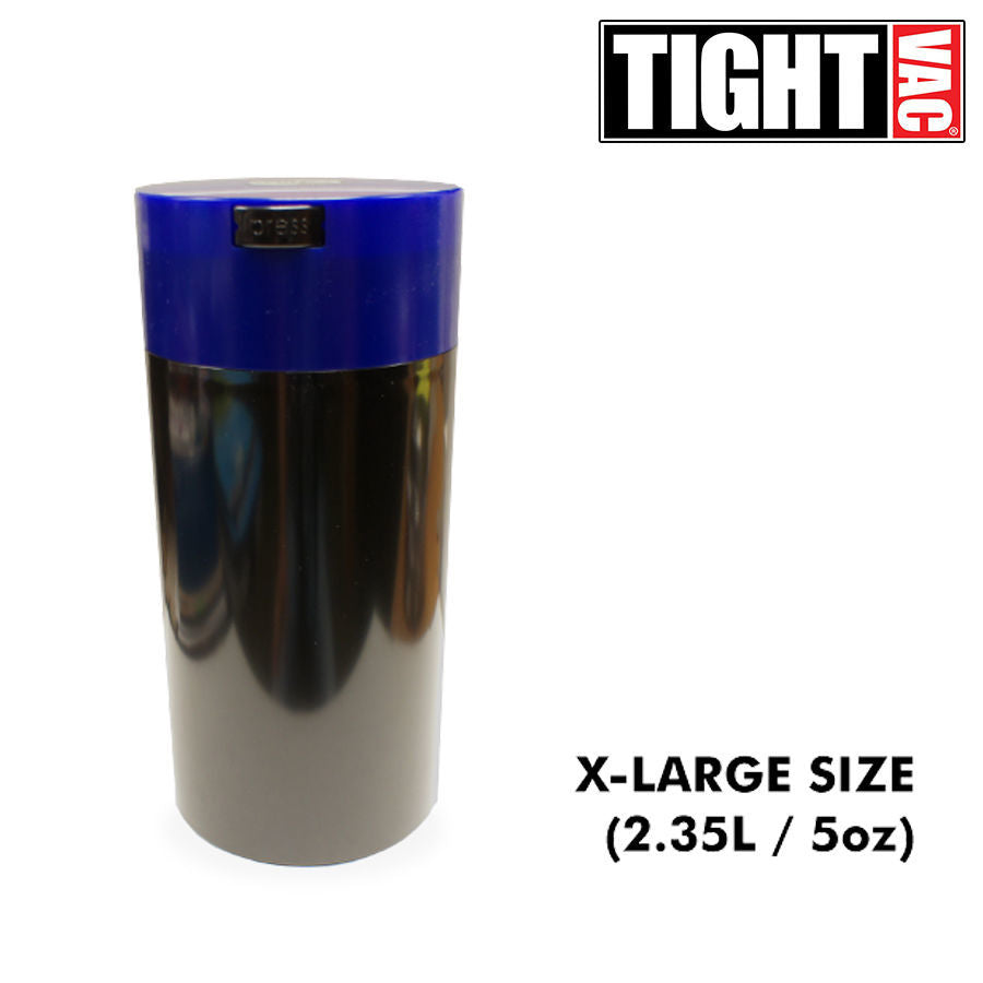 TightVac Air Tight Storage Container - Extra Large (5oz) Black/Blue