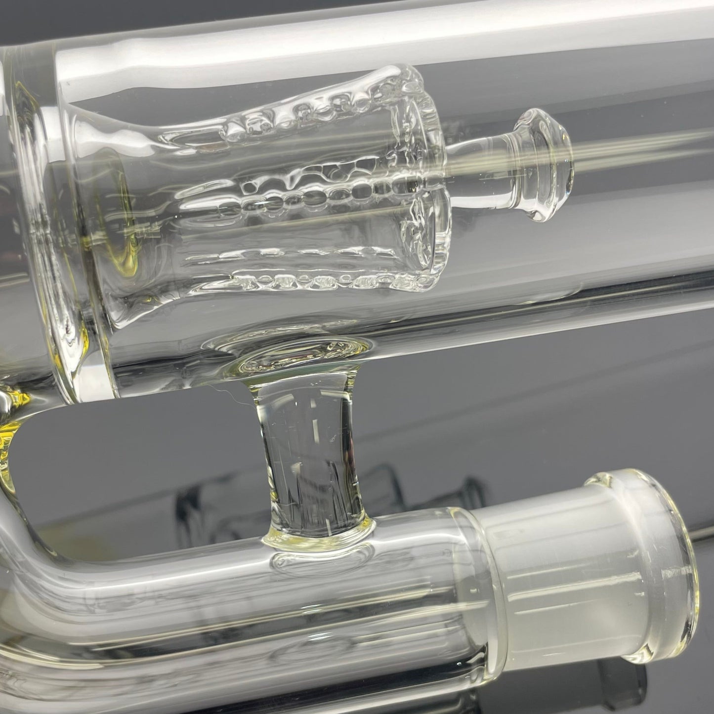 Jamms Natty Perc Straight Tube - Clear w/ Fuming
