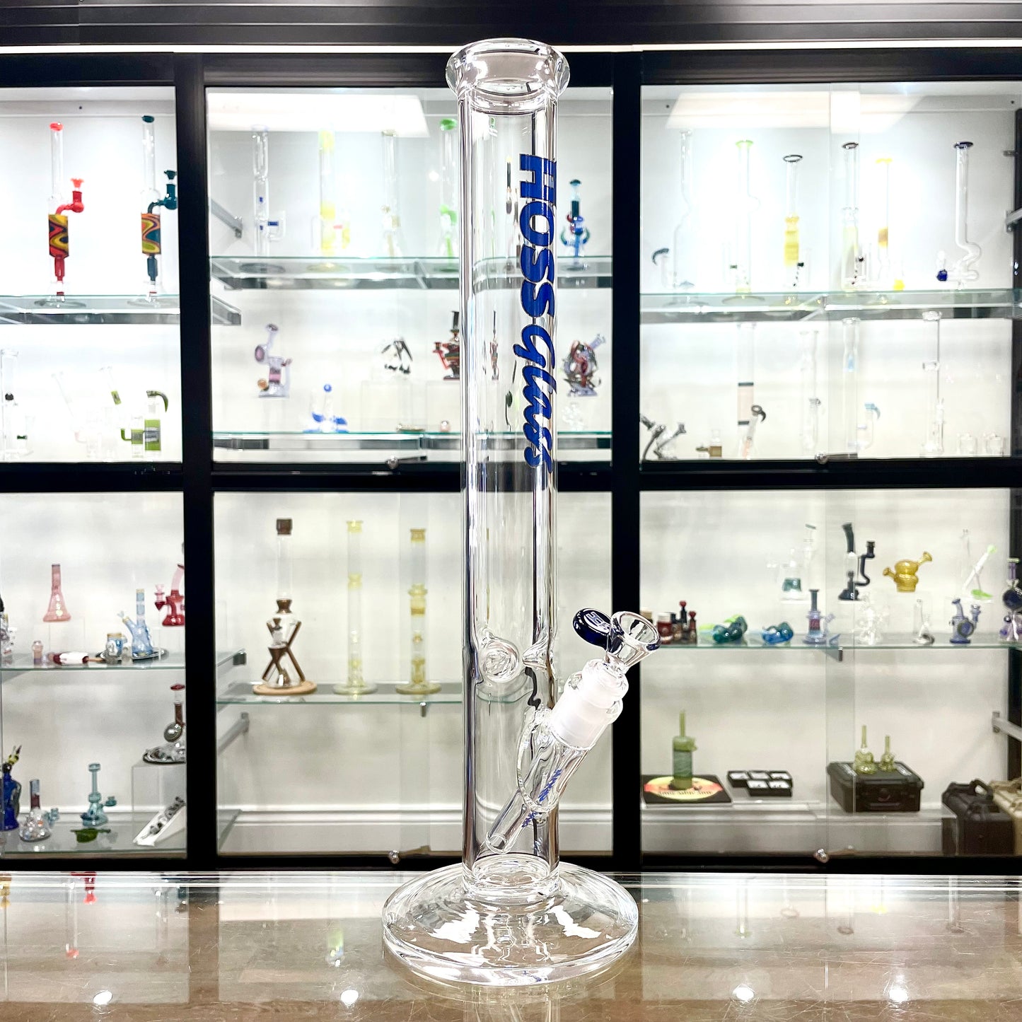 Hoss Glass 18" 5mm Straight Tube - Various Colours