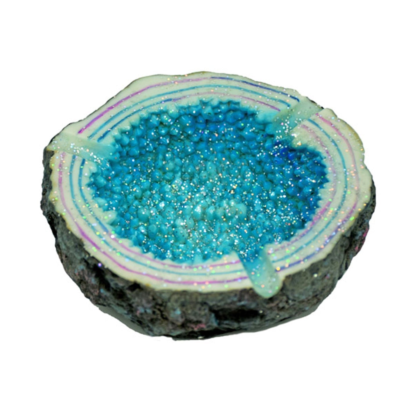 Blue Crystal Geode Ash Tray