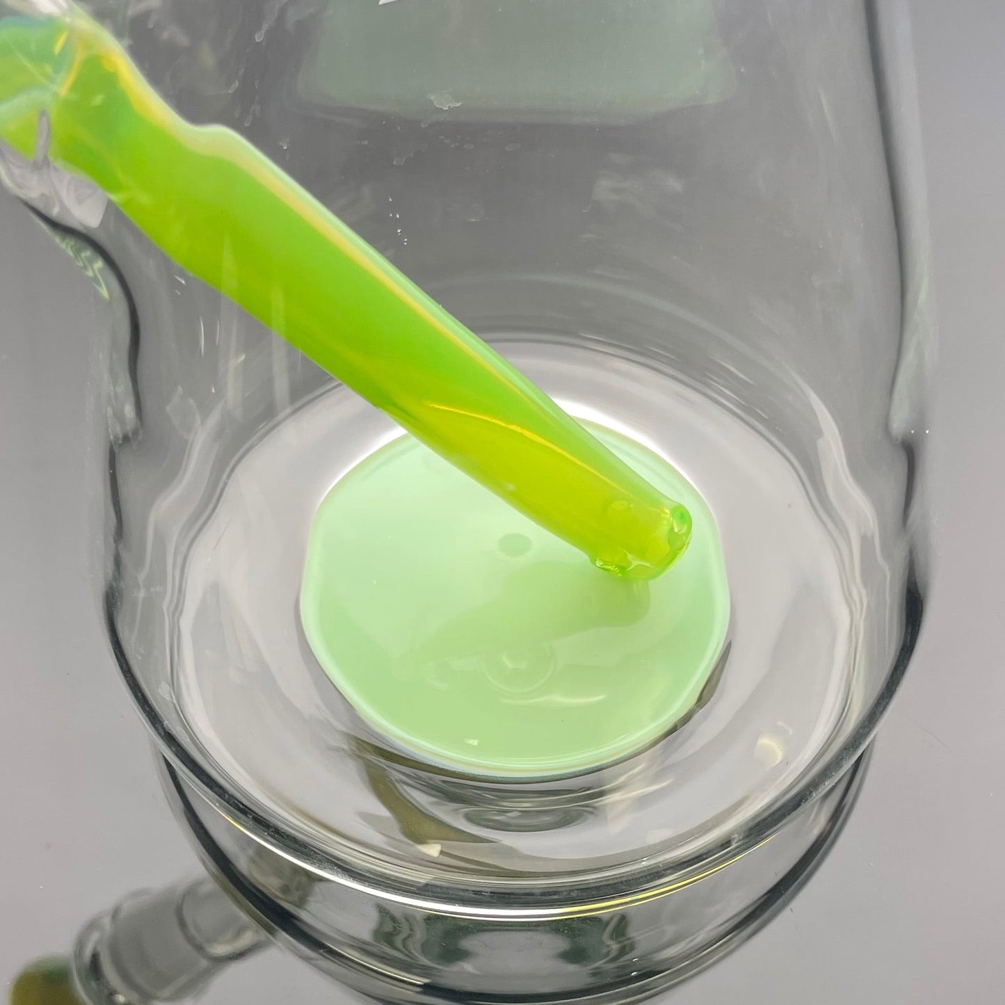 Gore Glass 50mm Fully Accented Beaker - Milky Green