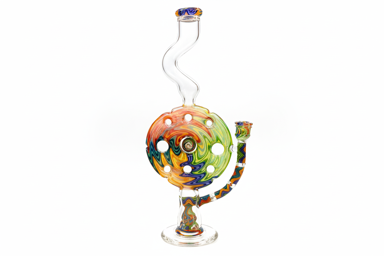 Blazed Worked Swiss Style Tube w/ Opal - Unicorn Poop