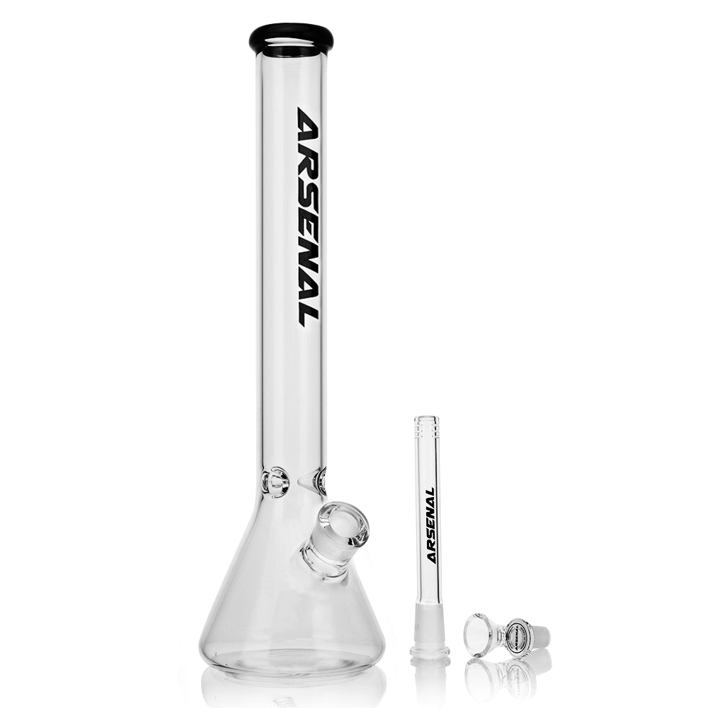 Arsenal 18" Clear 5mm Beaker w/ Colour Accents