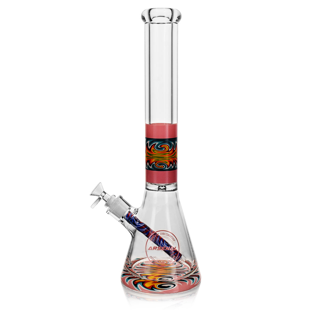 Arsenal 16" Psychedelic 7mm Beaker w/ Blaze Pattern Vinyl Wrap