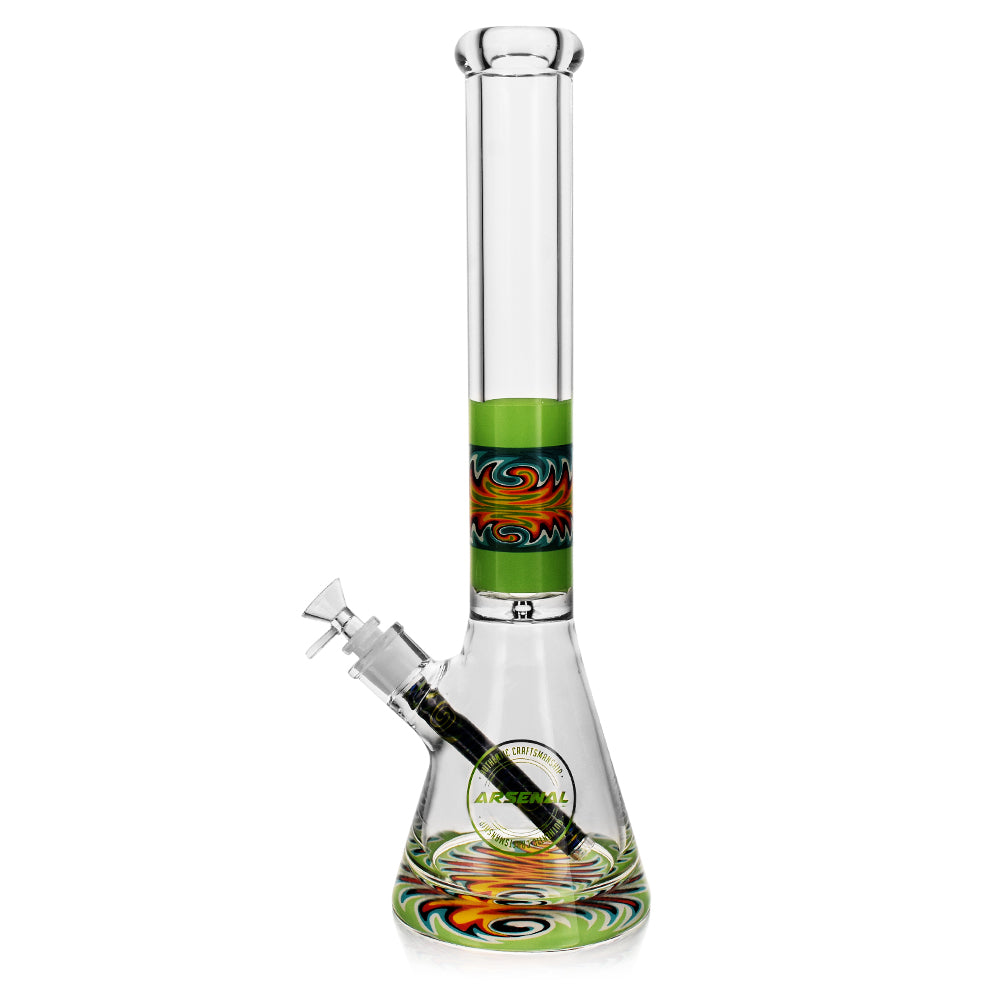 Arsenal 16" Psychedelic 7mm Beaker w/ Blaze Pattern Vinyl Wrap