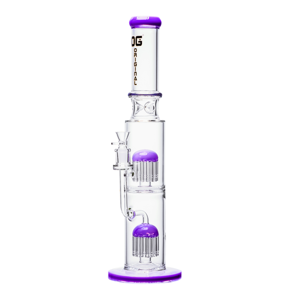 OG Original 19" Double Tree Perc Straight Tube w/ 18mm Bowl