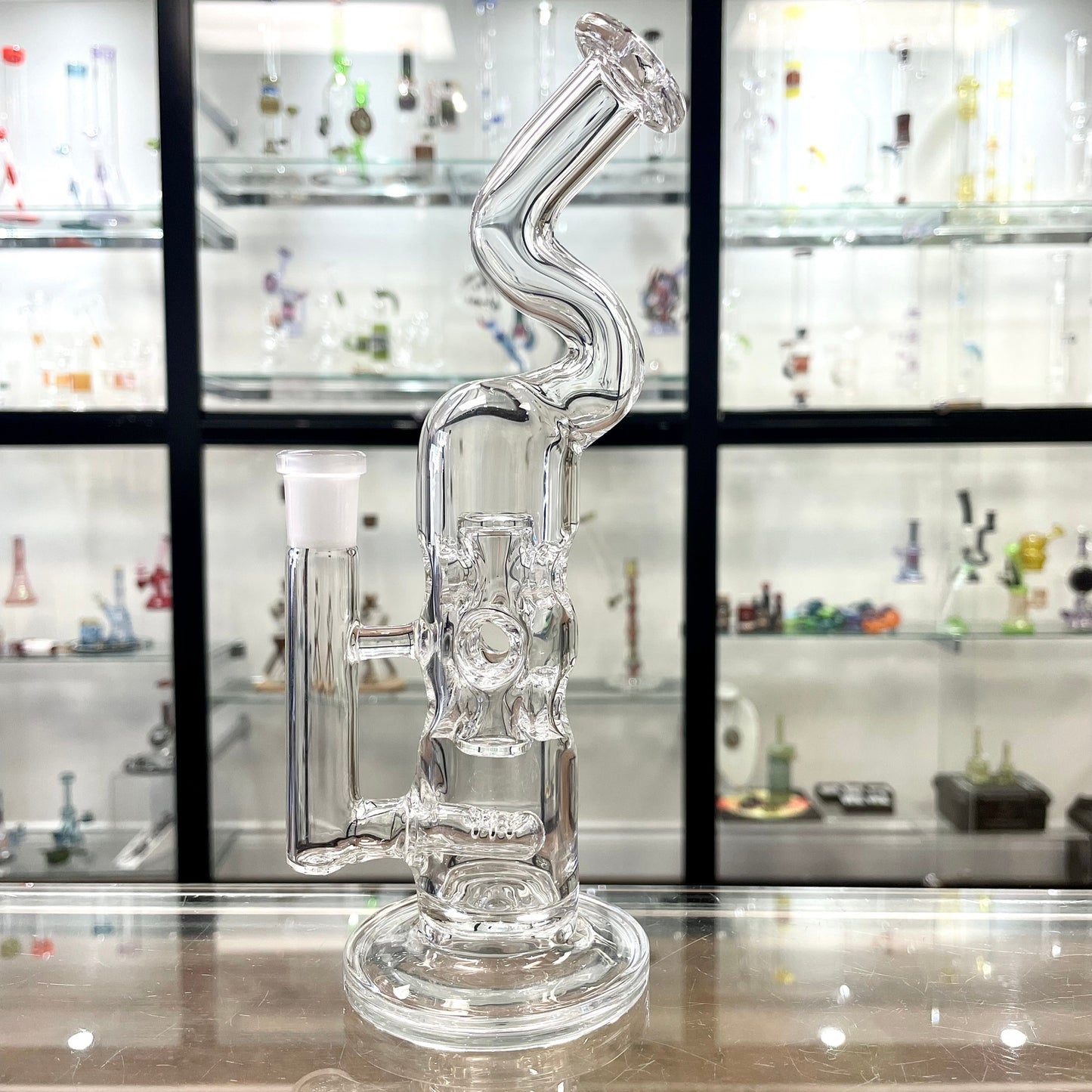 Mimzy Clear Fab Rig w/ Bent Neck - 14mm