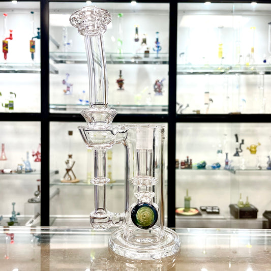 Discobox 14mm Terp Tower Dumper Recycler w/ Grids - Clear