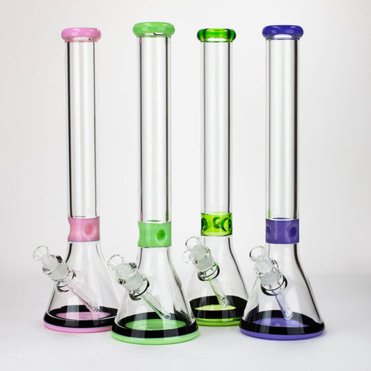 Purple Haze 18" 7mm Classic Beaker w/ Colour Accents
