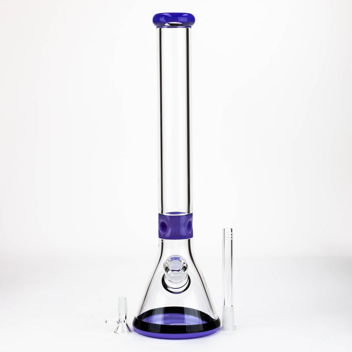 Purple Haze 18" 7mm Classic Beaker w/ Colour Accents