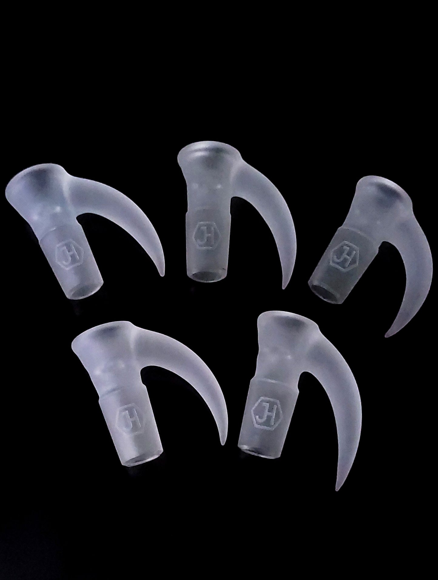 JHoney 18mm 4 Hole Slide - Clear w/ Sandblasted Logo