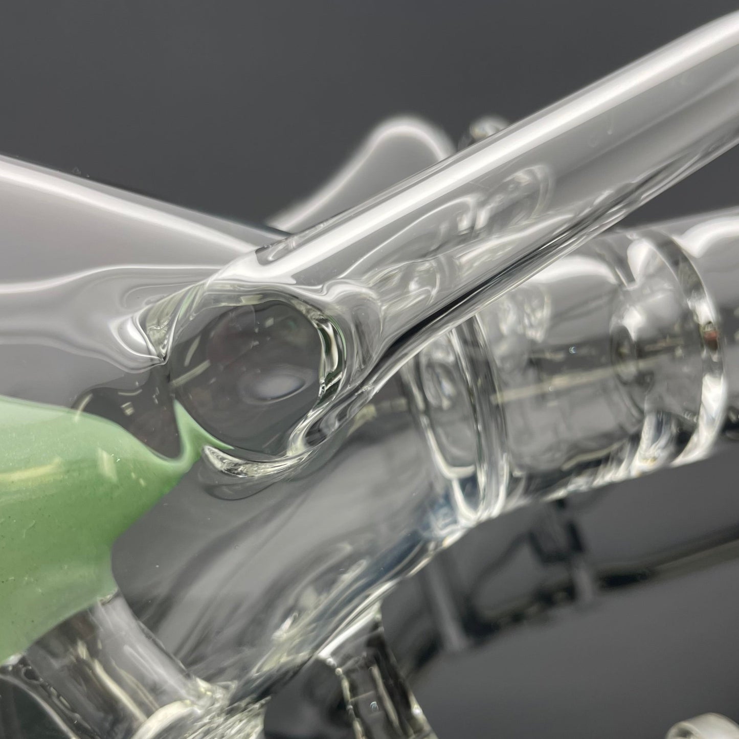 Discobox Colour Accented Fixed Double Recycler Beaker - Green Stardust / Mint