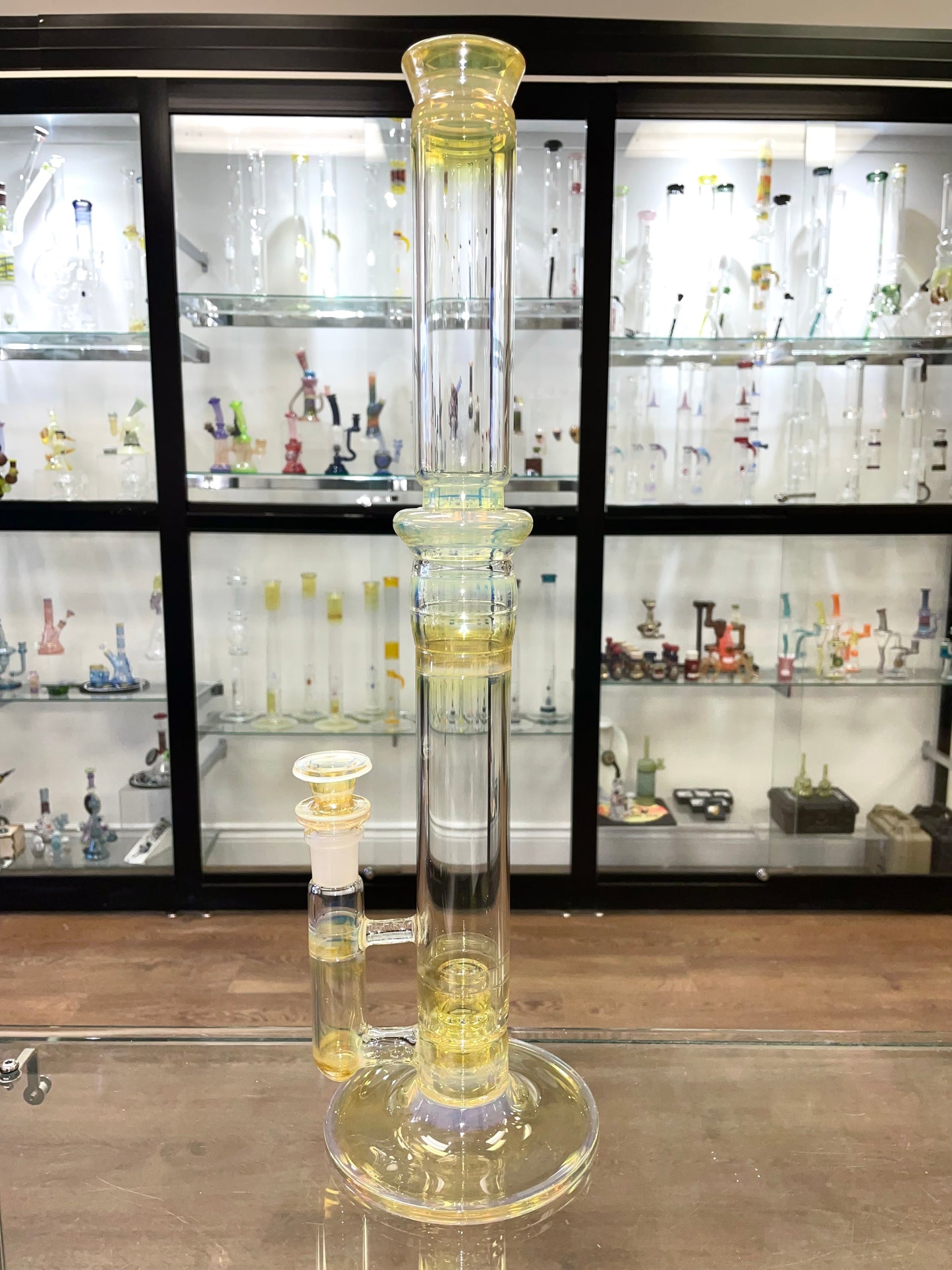 Jesse Who 44mm Fumed Gridcap Tube w/ Breakwater Function - Single Bore w/ Sculpted Mid Section