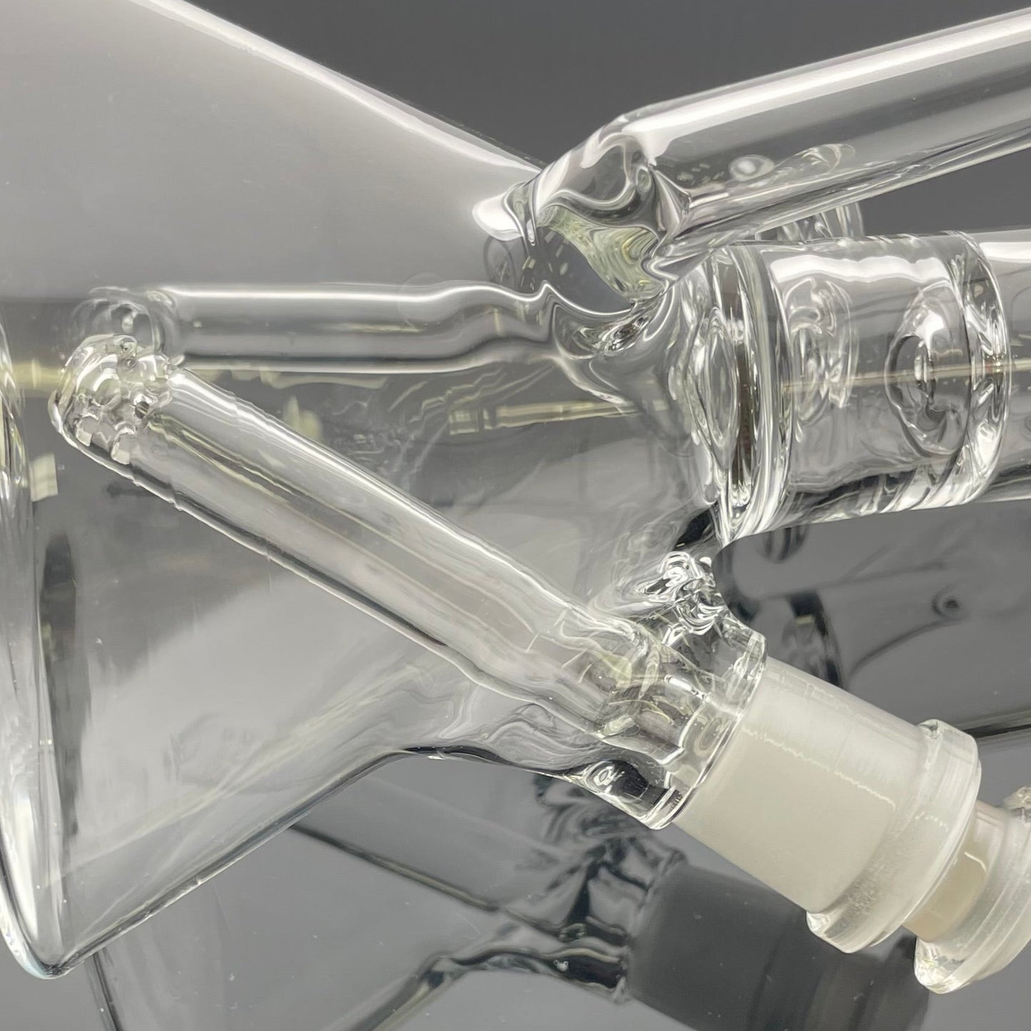 Discobox Colour Accented Removable Double Recycler Beaker - Double Amber Purple