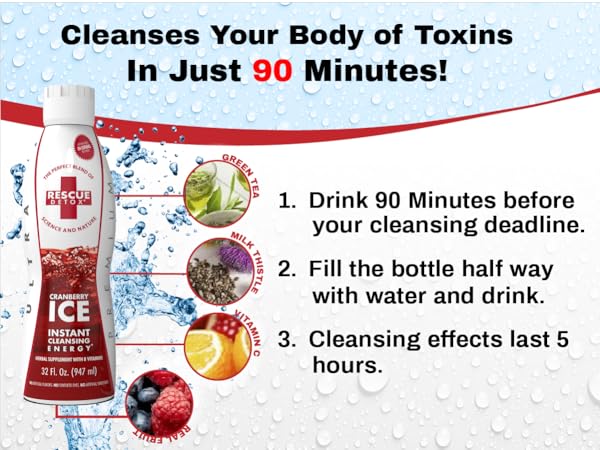 Rescue Detox Ice 32oz Cleansing Energy Drink