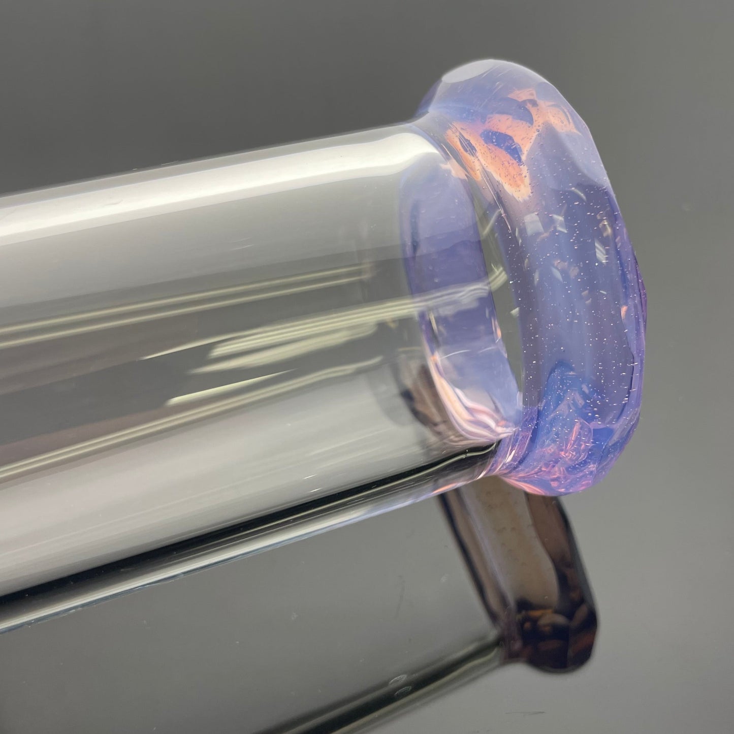 Blazed 44mm 3 Line Tree Tube - Rose Quartz & Transparent Marina w/ Opal