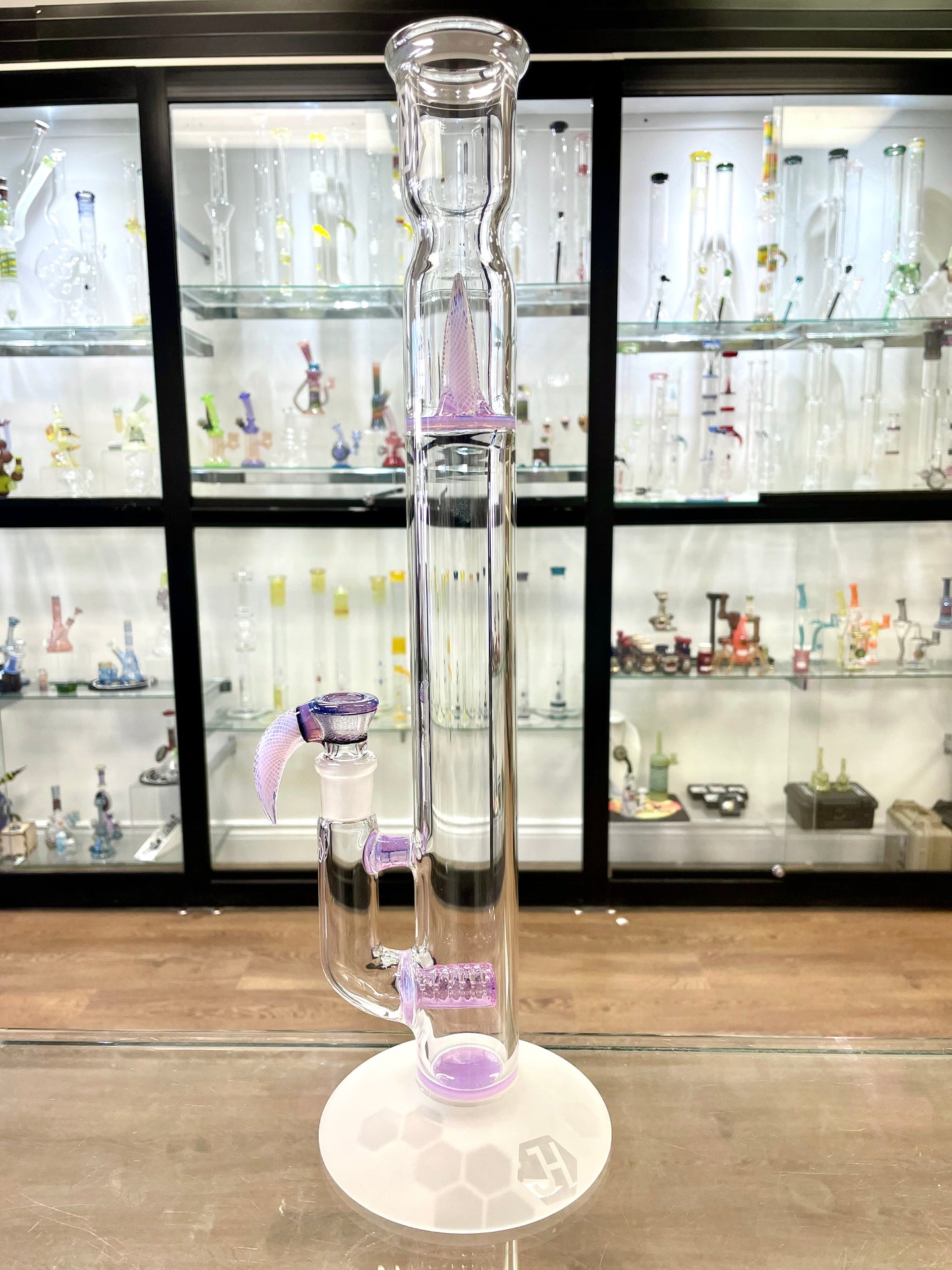 Jhoney 17.5" Colour Stemline w/ Retti Splash Guard - Purple Lilac w/ Star White Retti