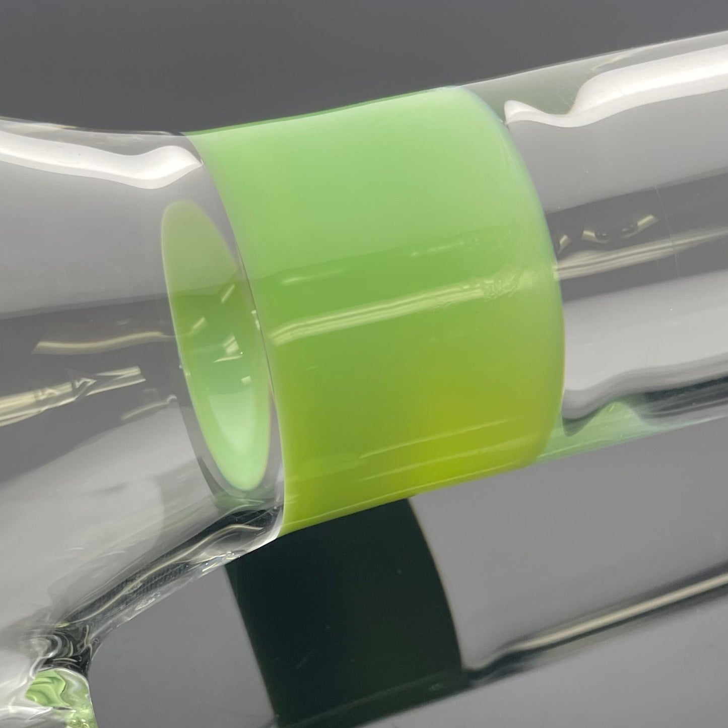Gore Glass 50mm Fully Accented Beaker - Milky Green