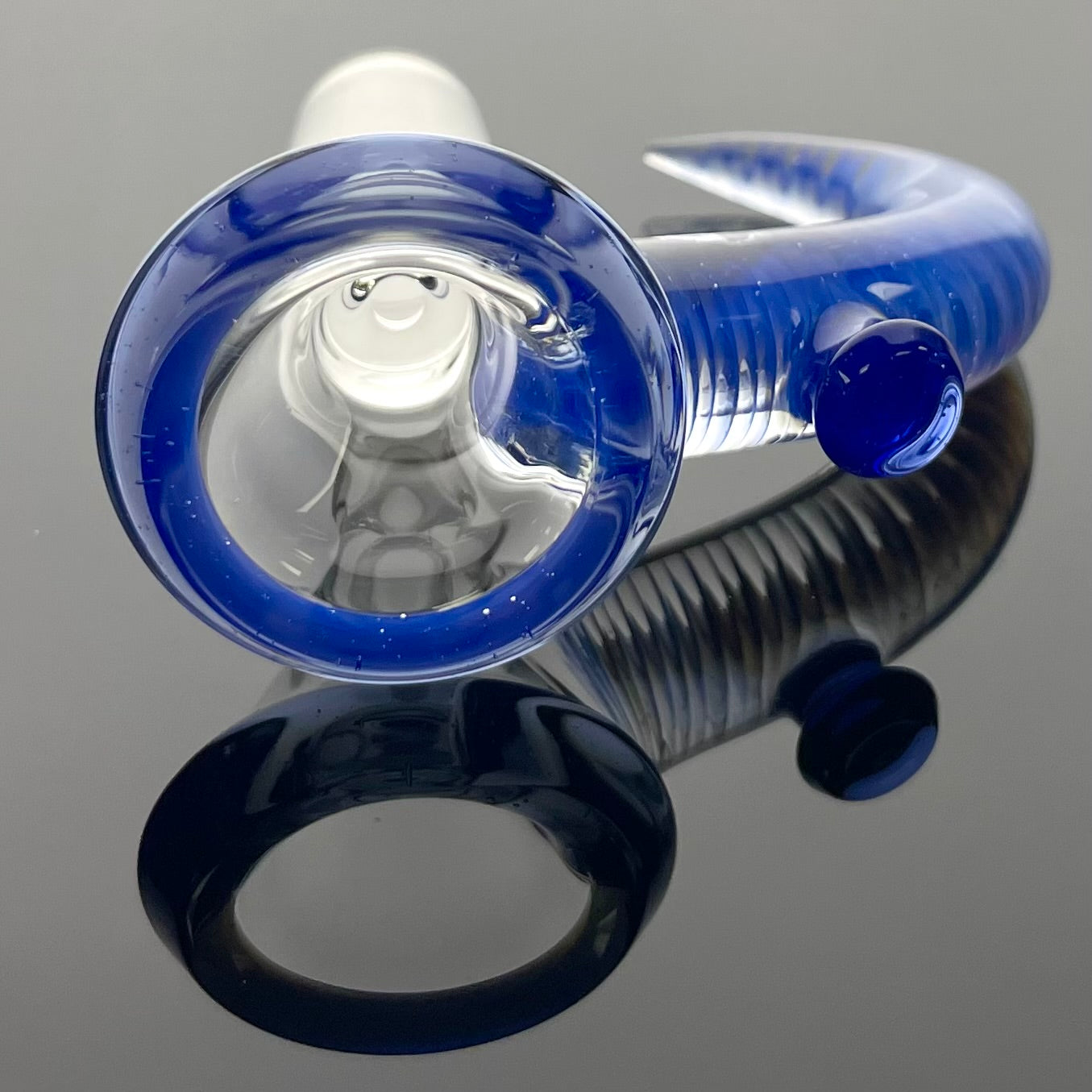 Jamms Clear Base Bowl W Colour Lip & Cane 14mm 1 Hole
