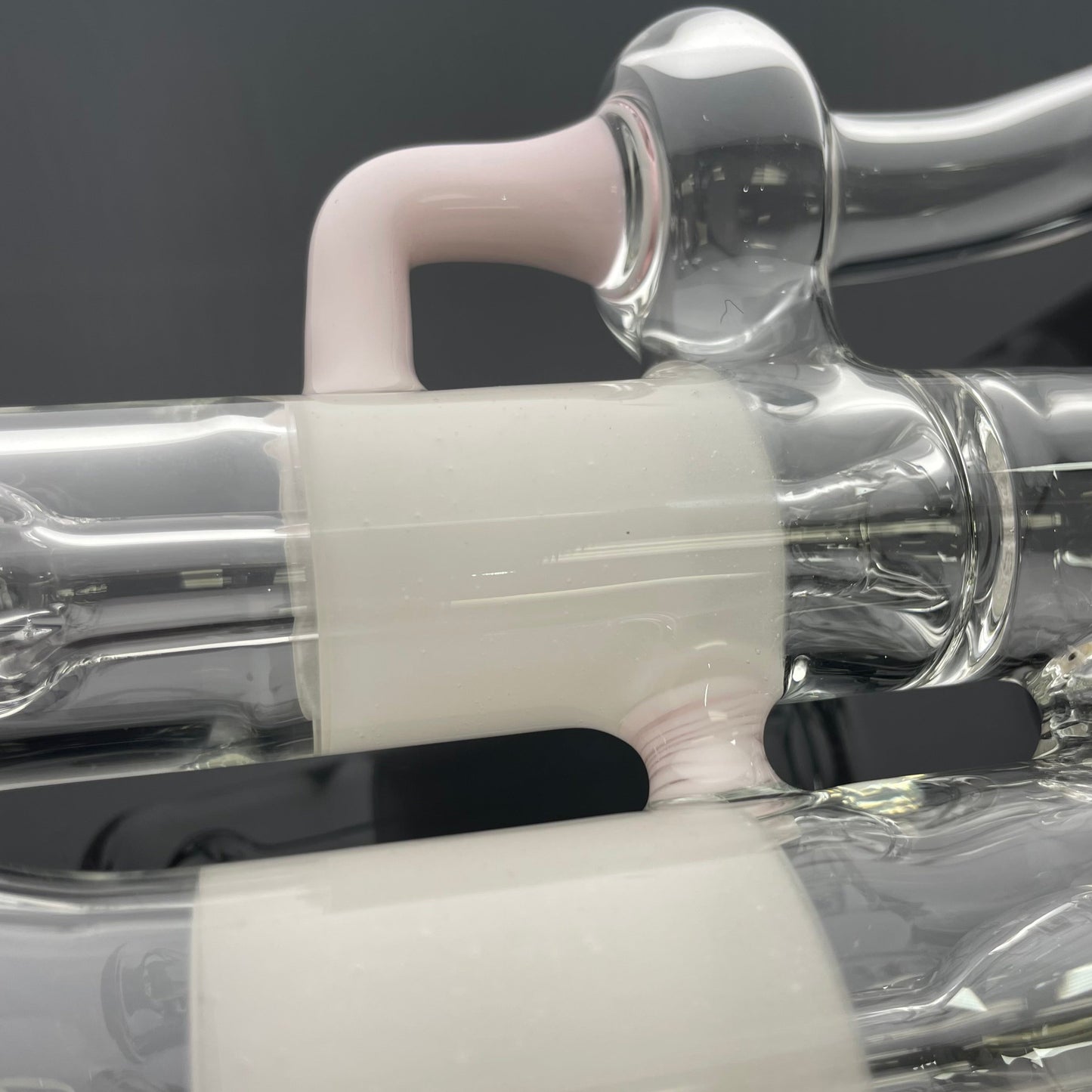 Green Belt Colour Accented Double Bubbler 18mm - Exp Peach/Starwhite & Pink Lollipop/Starwhite