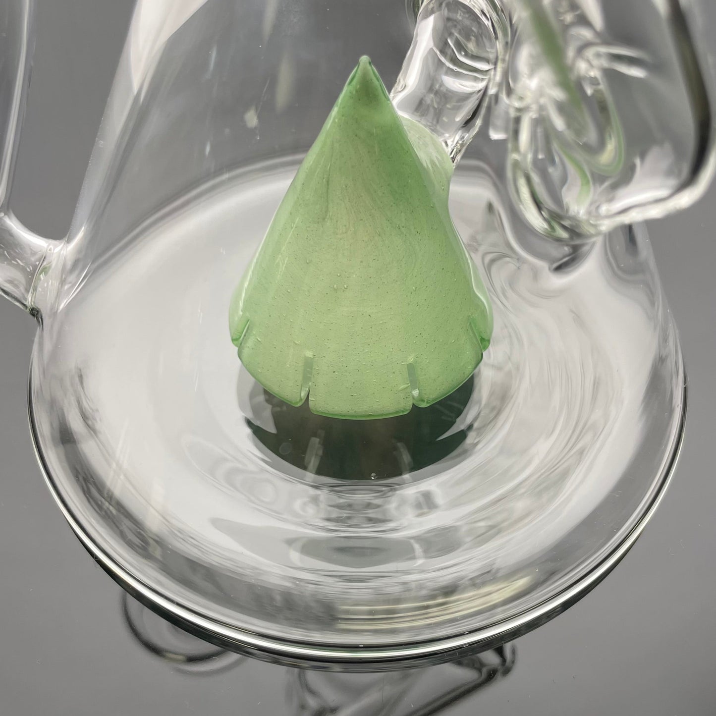 Discobox Colour Accented Fixed Double Recycler Beaker - Green Stardust / Mint