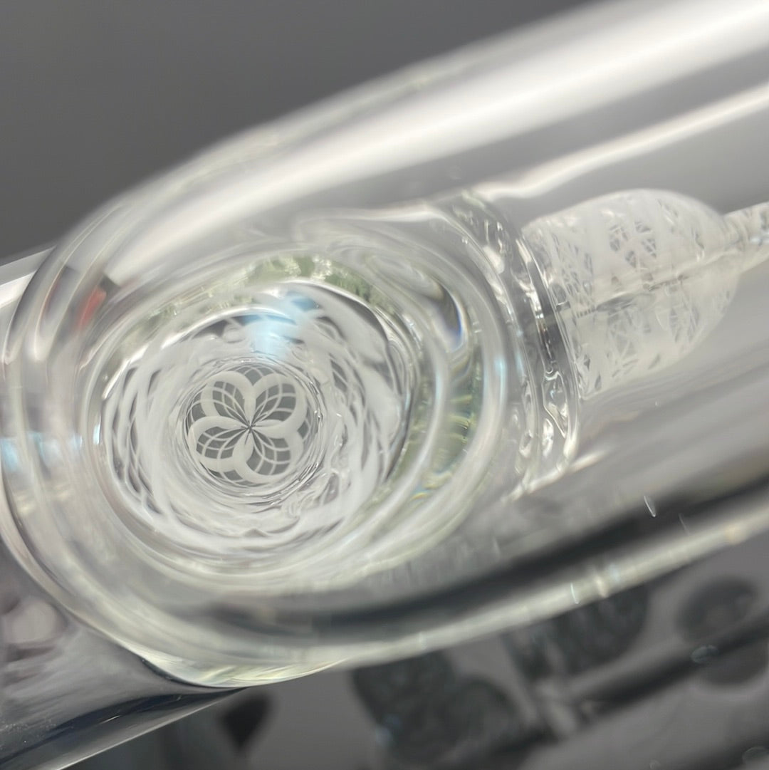 Jhoney 15.5" Dual Retti Perc Tube w/ Retti Splash Guard - Star White