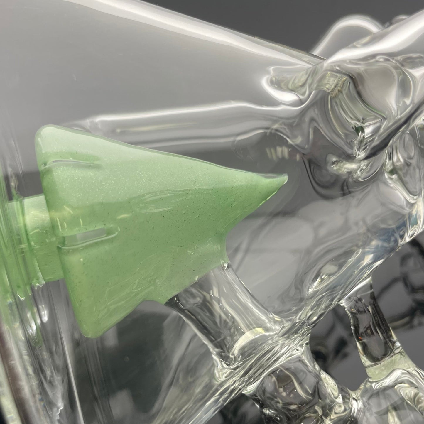 Discobox Colour Accented Fixed Double Recycler Beaker - Green Stardust / Mint