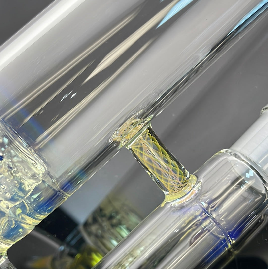 Jesse Who 44mm Fumed Gridcap Tube w/ Breakwater Function - Single Bore w/ Narrowed Midsection