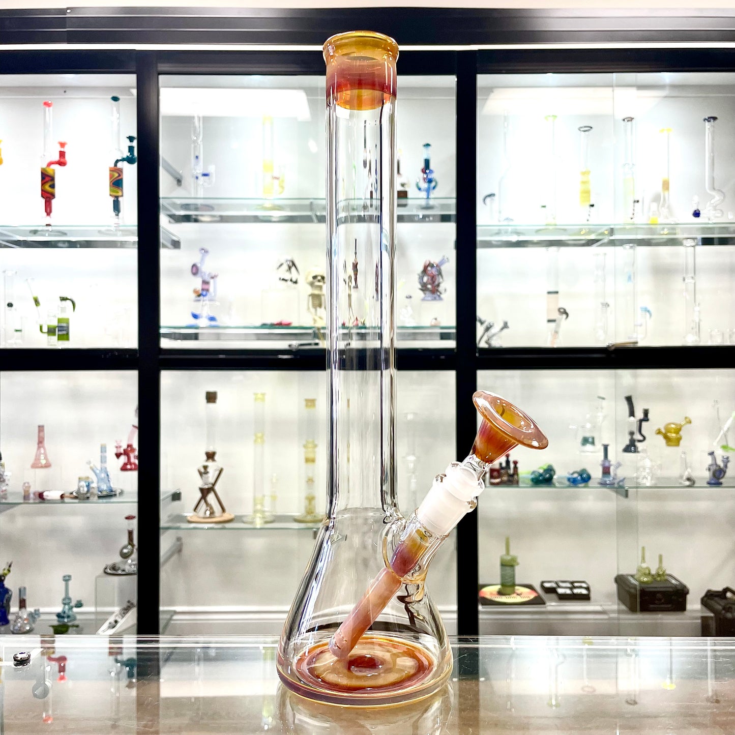 Philip Legge Medium Beaker w/ Colour Accents - Amber Purple