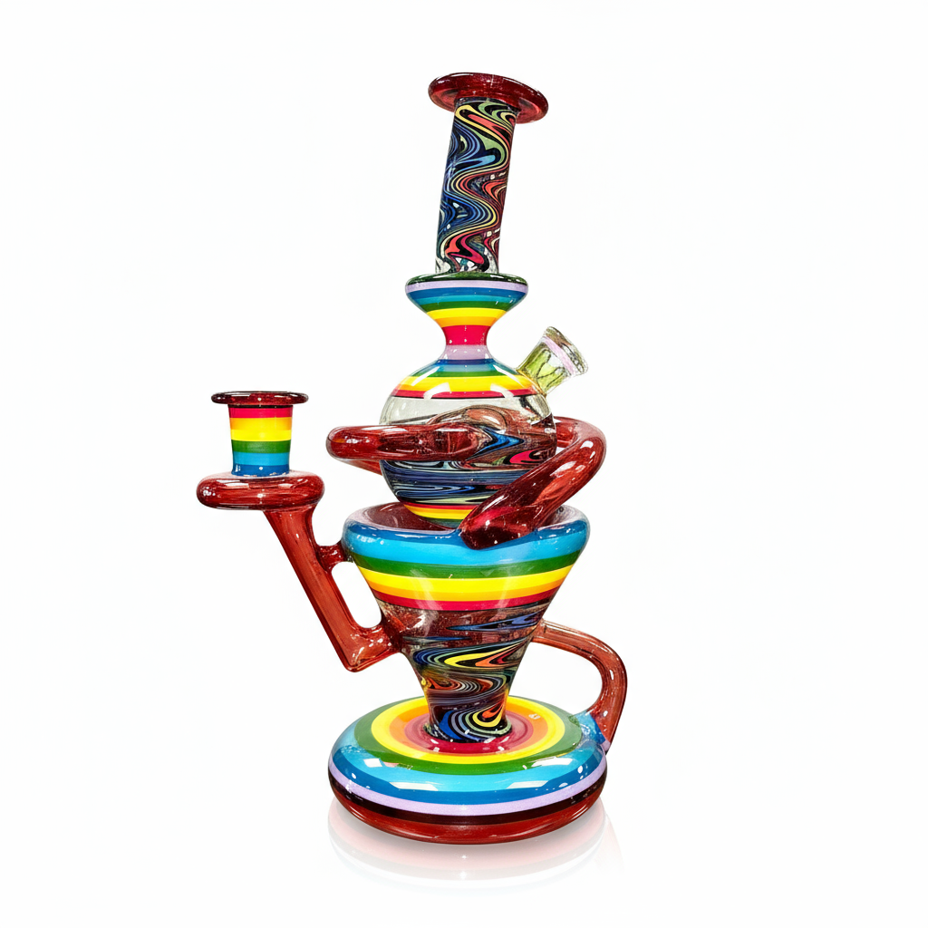 Korey Cotnam Worked Rainbow WigWag Hydracycler w/ Opal Coin