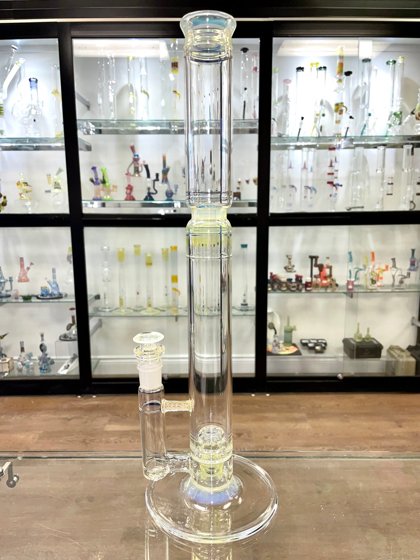 Jesse Who 44mm Fumed Gridcap Tube w/ Breakwater Function - Single Bore w/ Narrowed Midsection