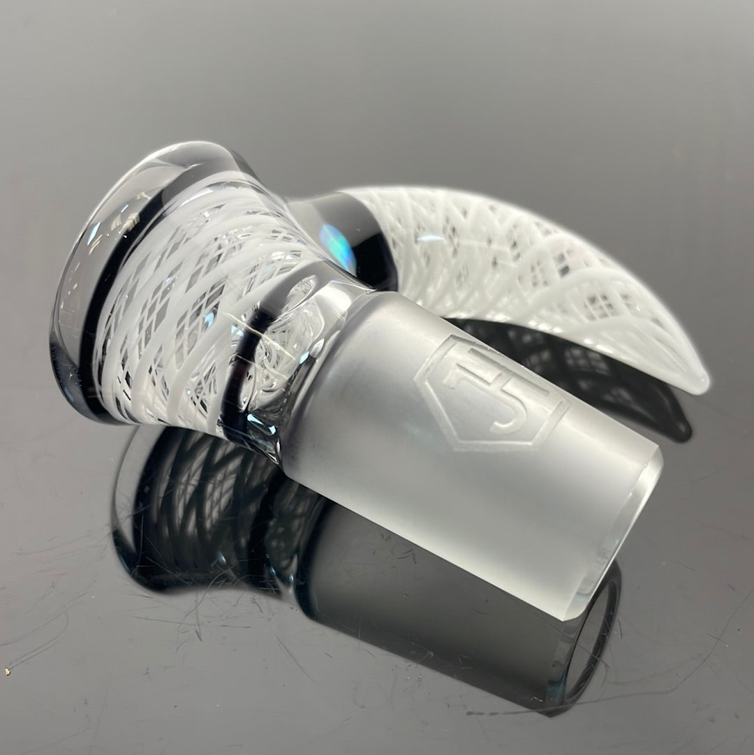 Jhoney 15.5" Dual Retti Perc Tube w/ Retti Splash Guard - Star White