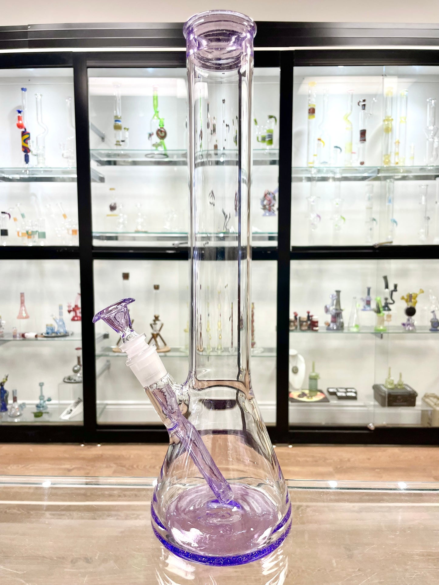 Philip Legge Medium Beaker w/ Colour Accents - Purple Lollipop