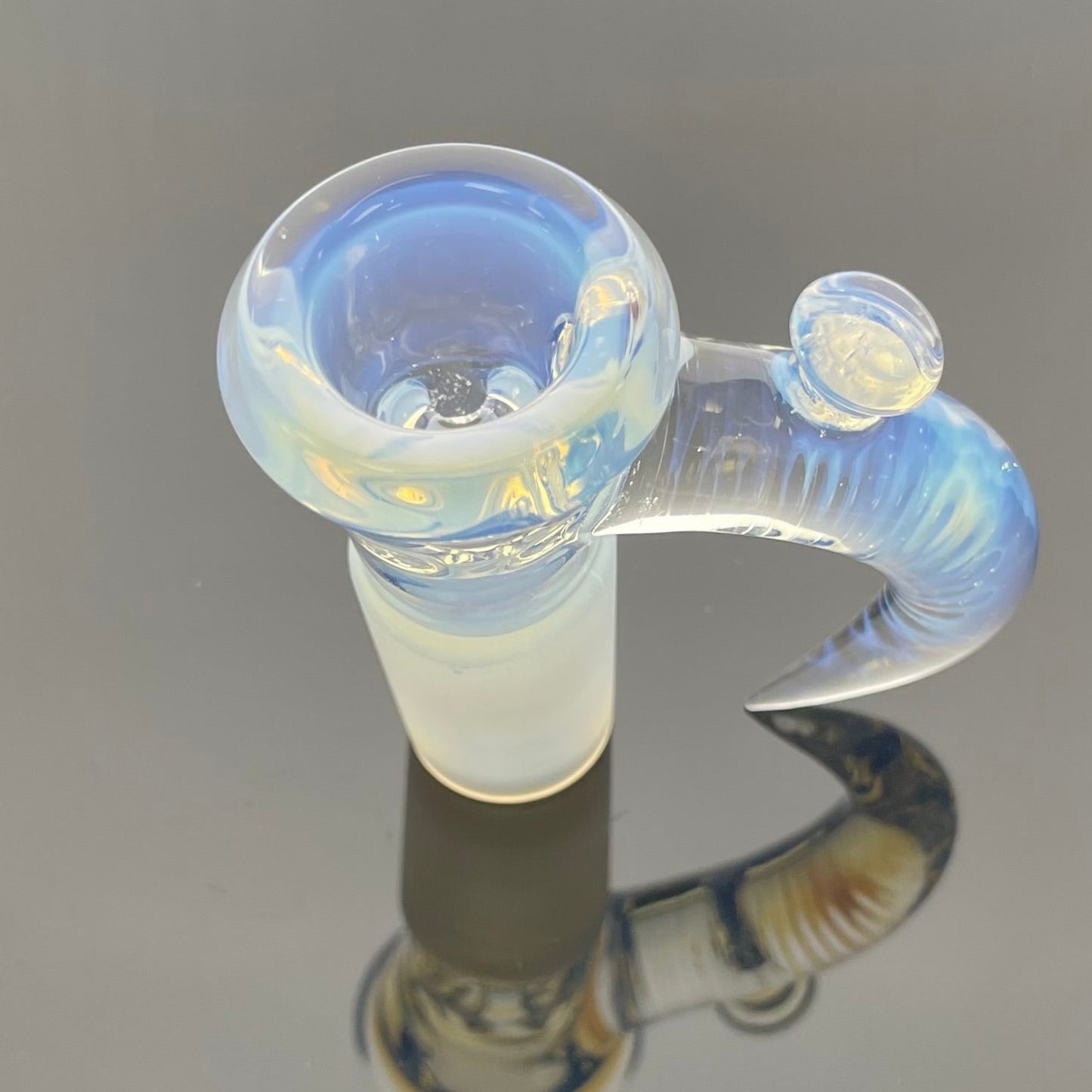 Jamms Fully Worked 18mm 4 Hole Bowl w/ Cane Handle - A - Moonstone