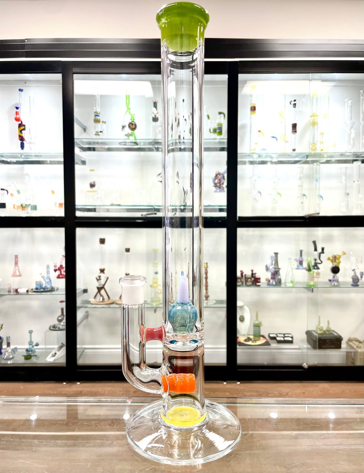 Green Belt 17" Colour Accented Inline Tube w/ Imperial - Timber, Lucid, Aquamania, OJ, Canary & Zen Dragon