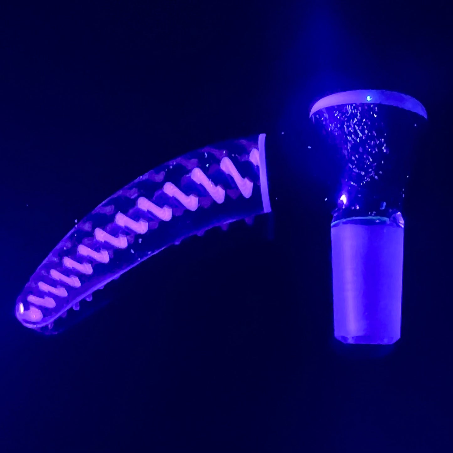 Glass With Jeremy 14mm Worked Horn Bowl w/ UV Accents - Various Colours