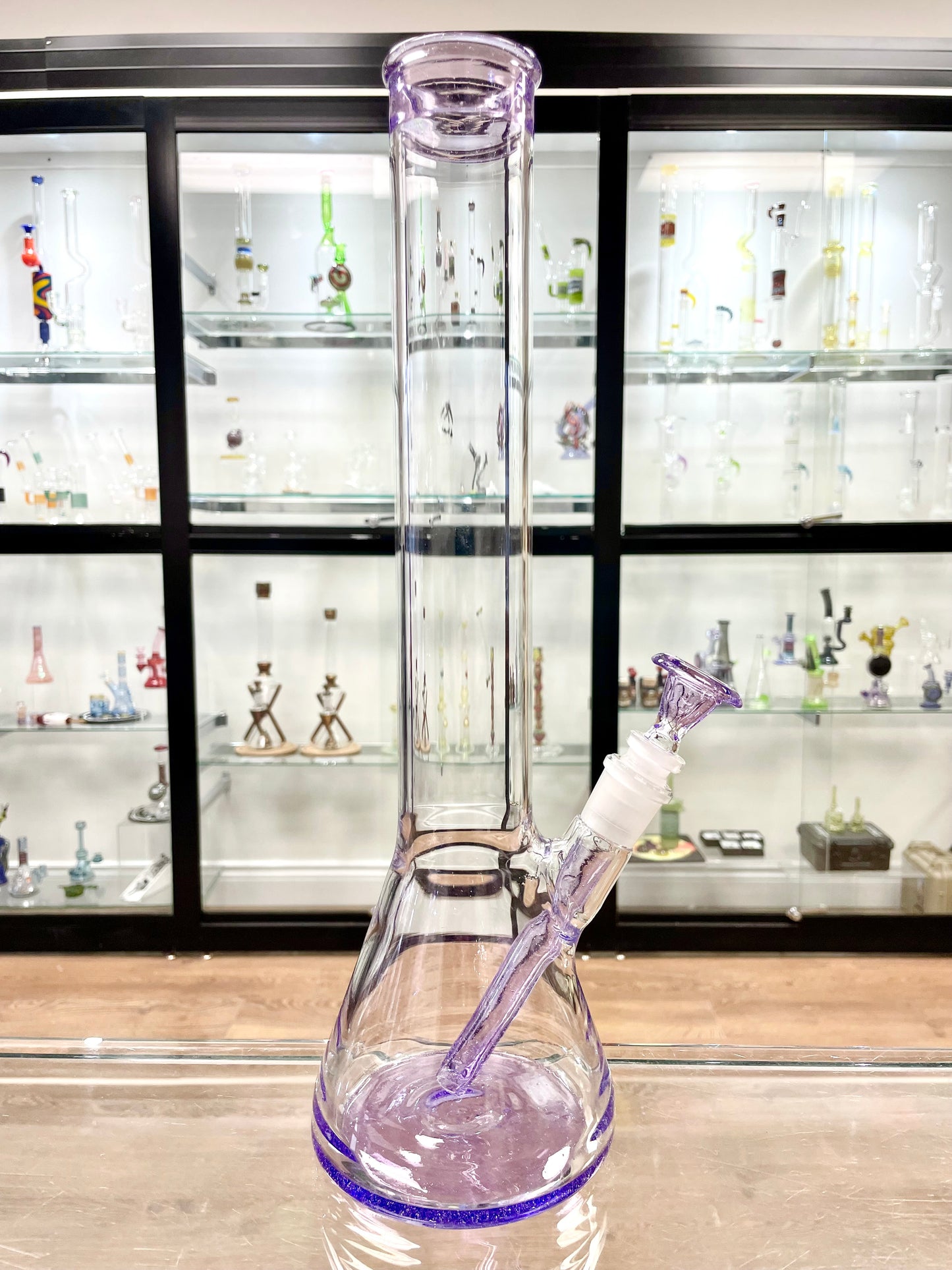 Philip Legge Medium Beaker w/ Colour Accents - Purple Lollipop
