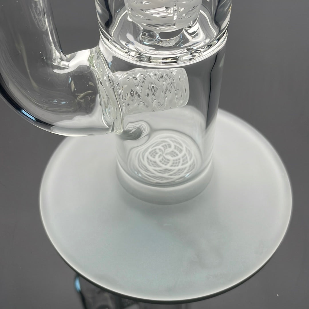 Jhoney 15.5" Dual Retti Perc Tube w/ Retti Splash Guard - Star White