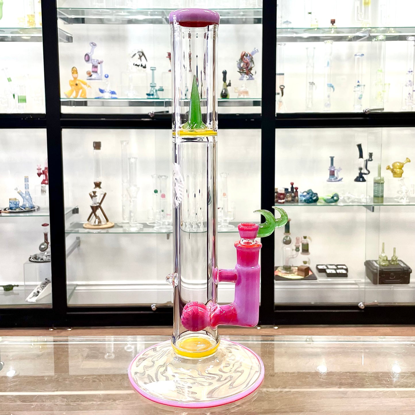 Mafe Worked Dual Radiant Perc Tube - "Mango Passionfruit"