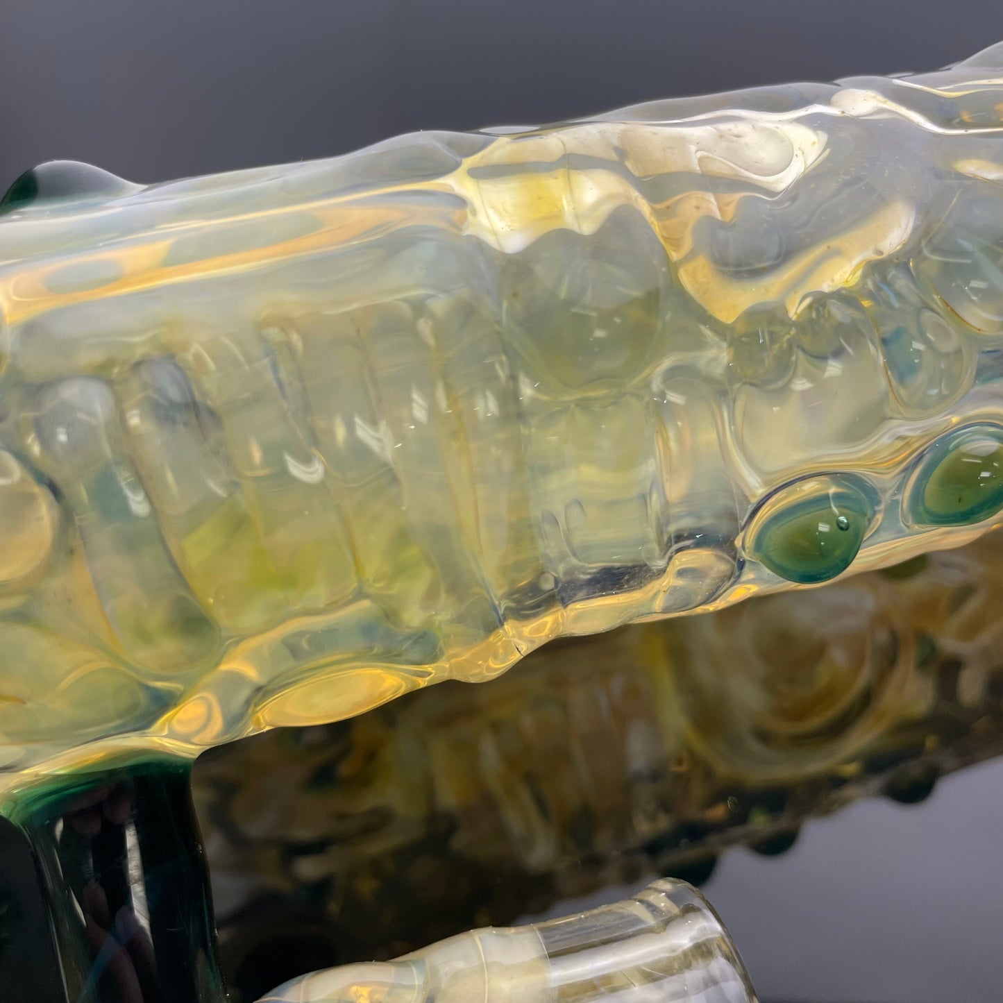 Shine Glass 19" Artifact Fumed 44mm Stemline w/ Monster Bowl - #2
