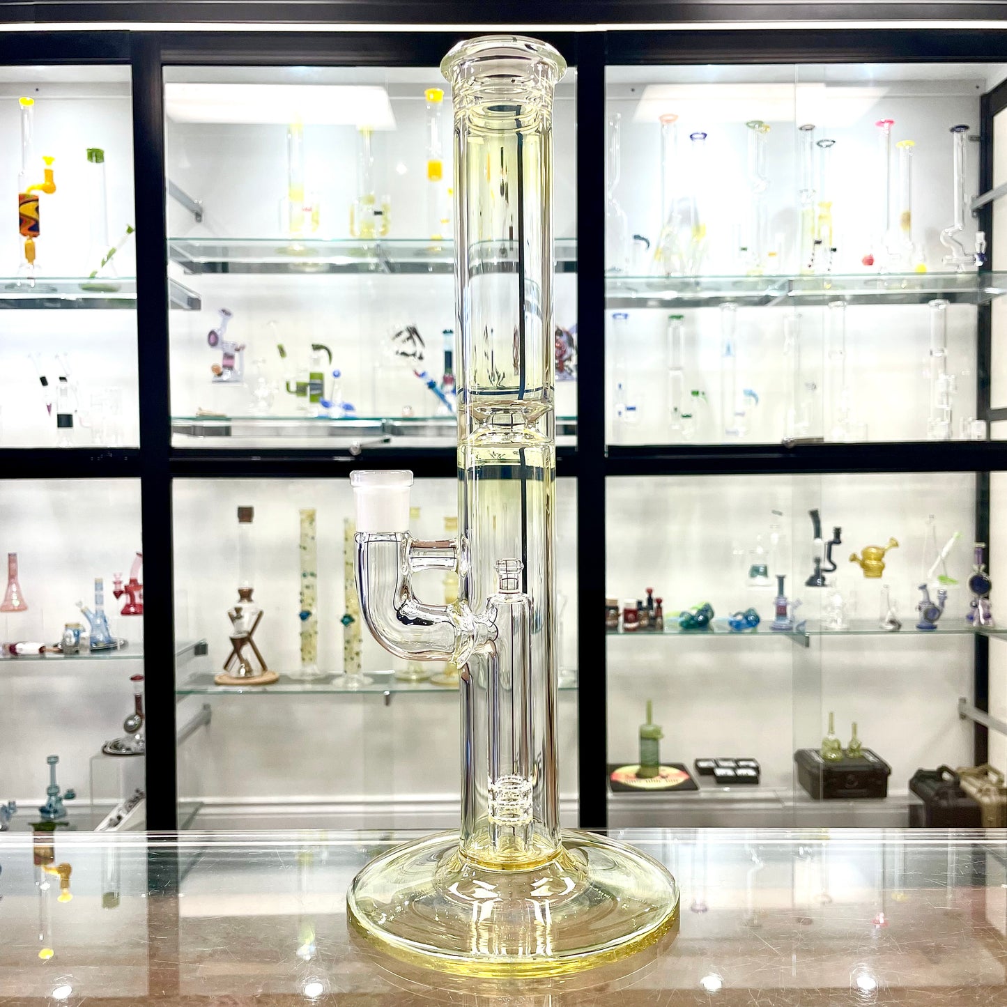 Jamms Straight Tube w/ 360° Pillar Perc - Clear w/ Fuming