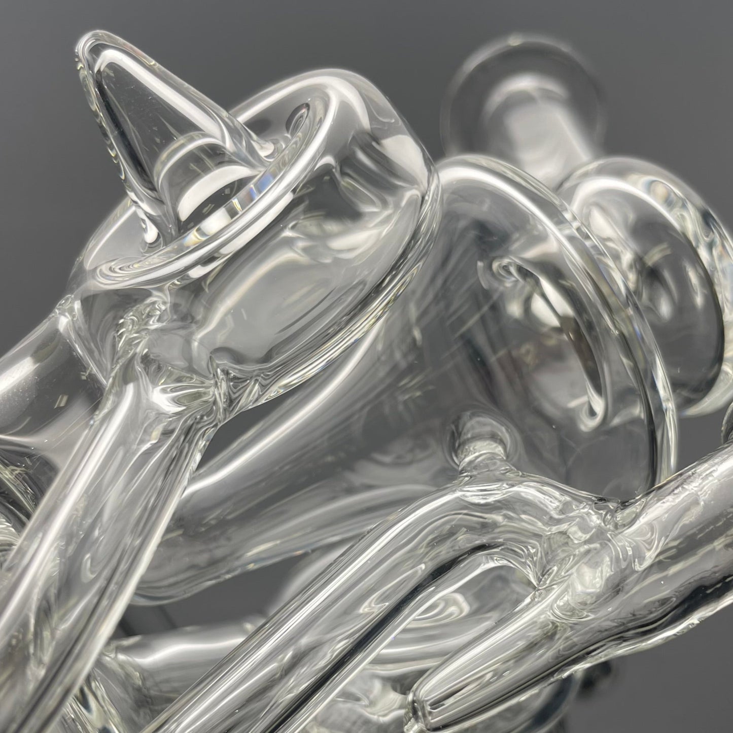 Mimzy V2 Clear Double Disc Full Scroller Recycler - 10mm