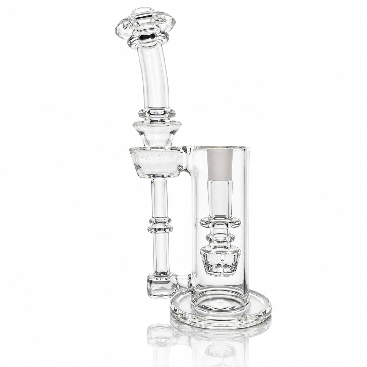 Discobox 14mm Terp Tower Dumper Recycler w/ Grids - Clear