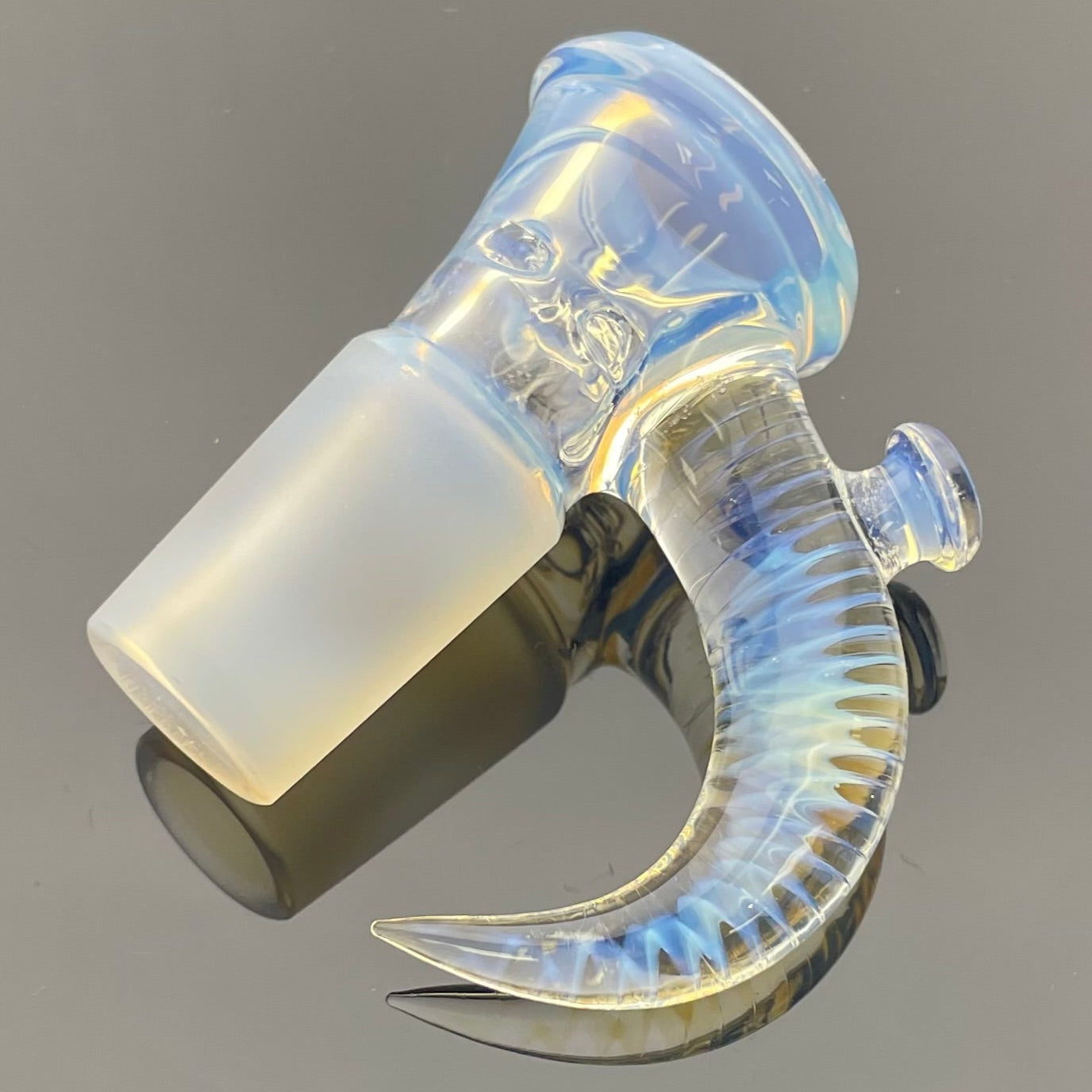 Jamms Fully Worked 18mm 4 Hole Bowl w/ Cane Handle - A - Moonstone