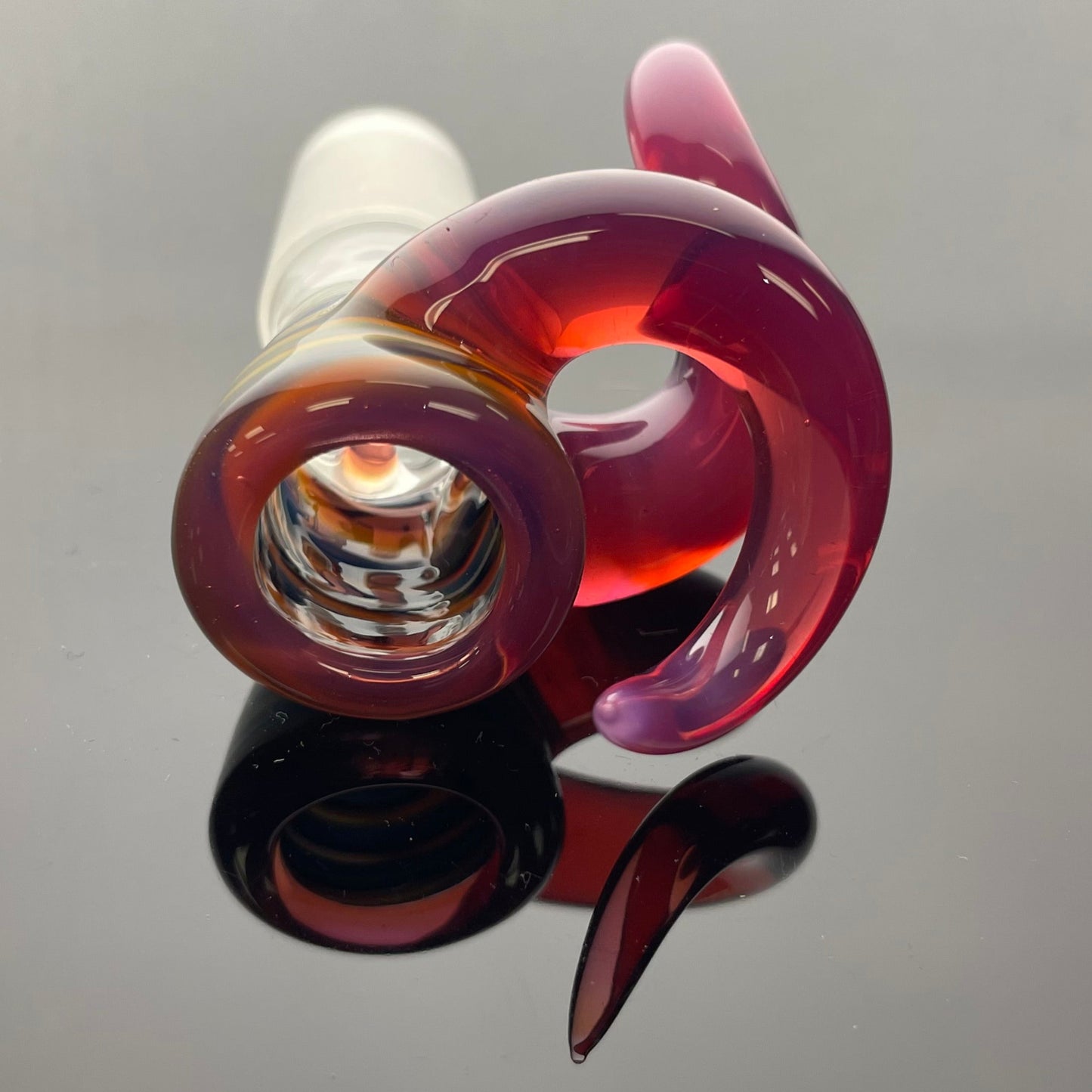 Gore Glass 18mm 4 Hole Dual Horn Line Worked Bowl - #20