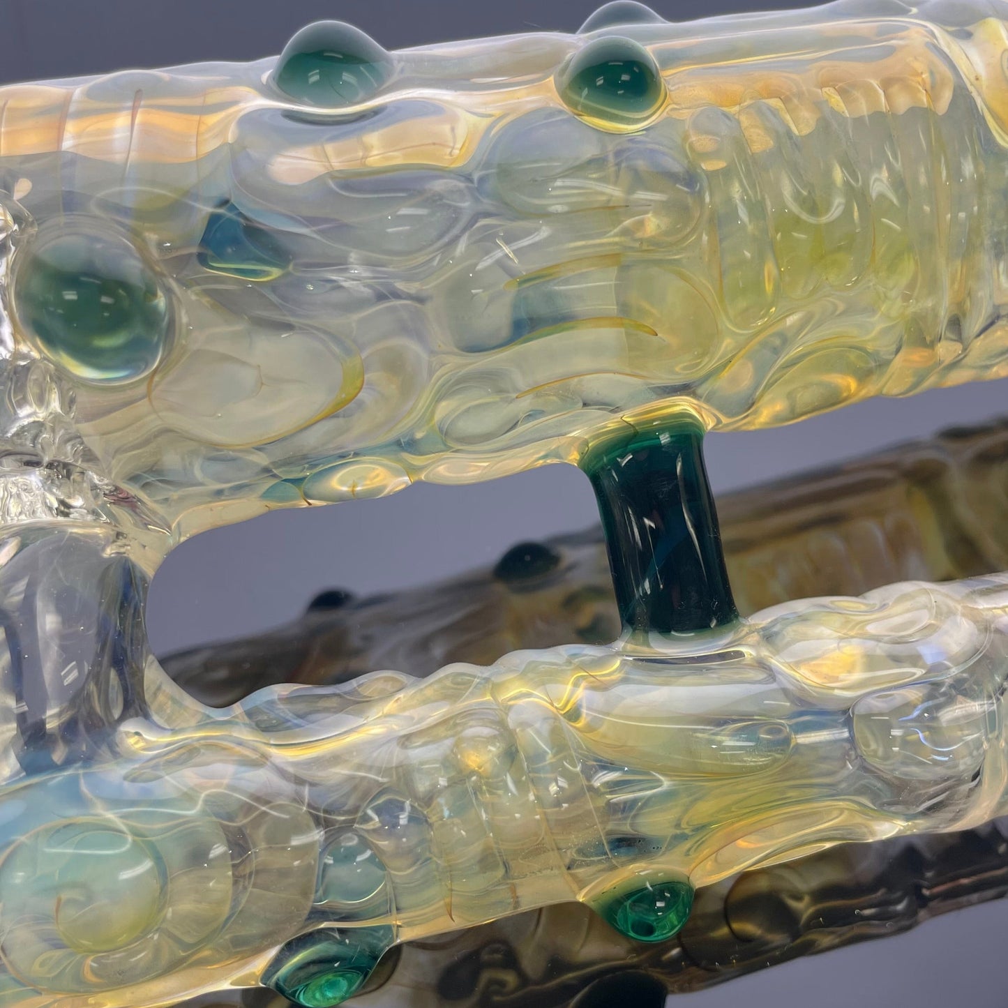Shine Glass 19" Artifact Fumed 44mm Stemline w/ Monster Bowl - #2