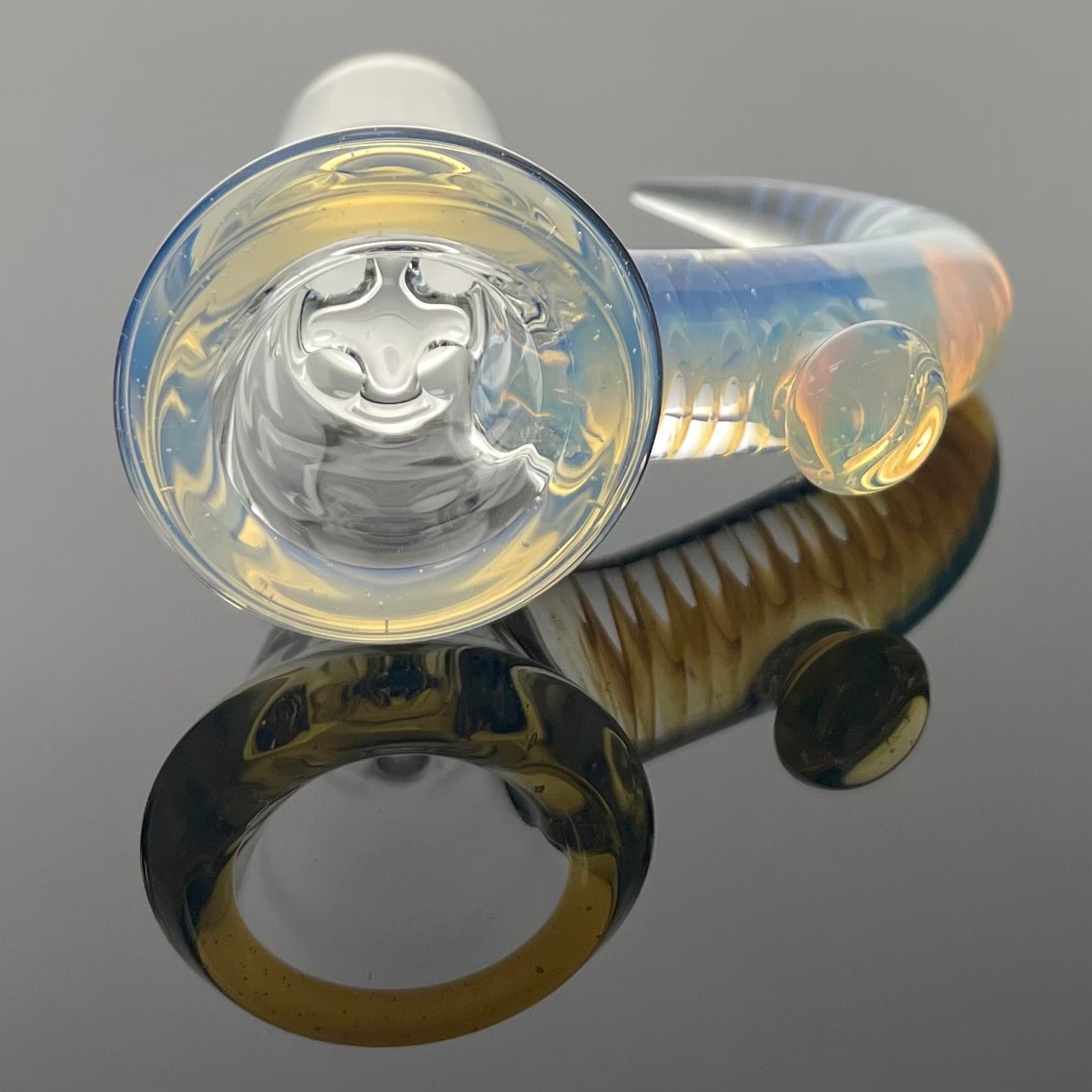 Jamms Clear Base Bowl w/ Colour Lip & Cane 18mm 4 Hole