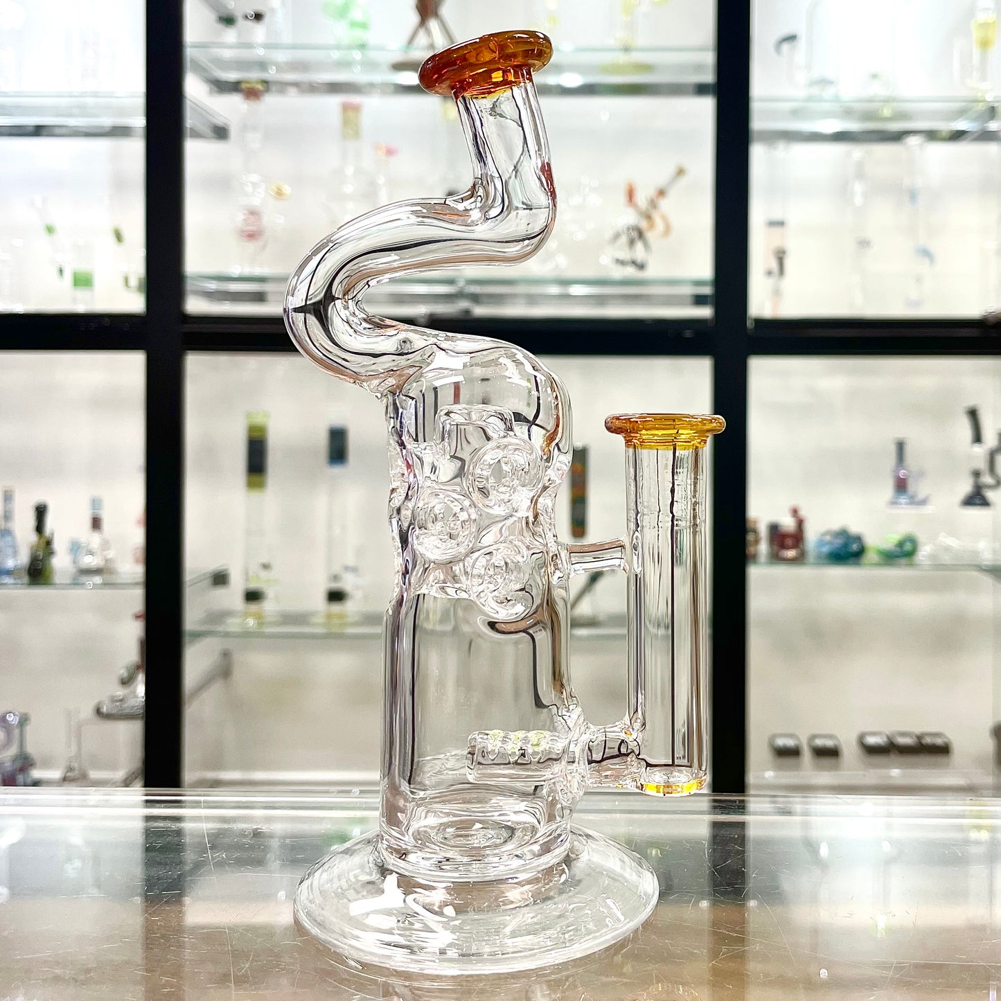 Mimzy Colour Accented Fab Rig w/ Bent Neck - 14mm