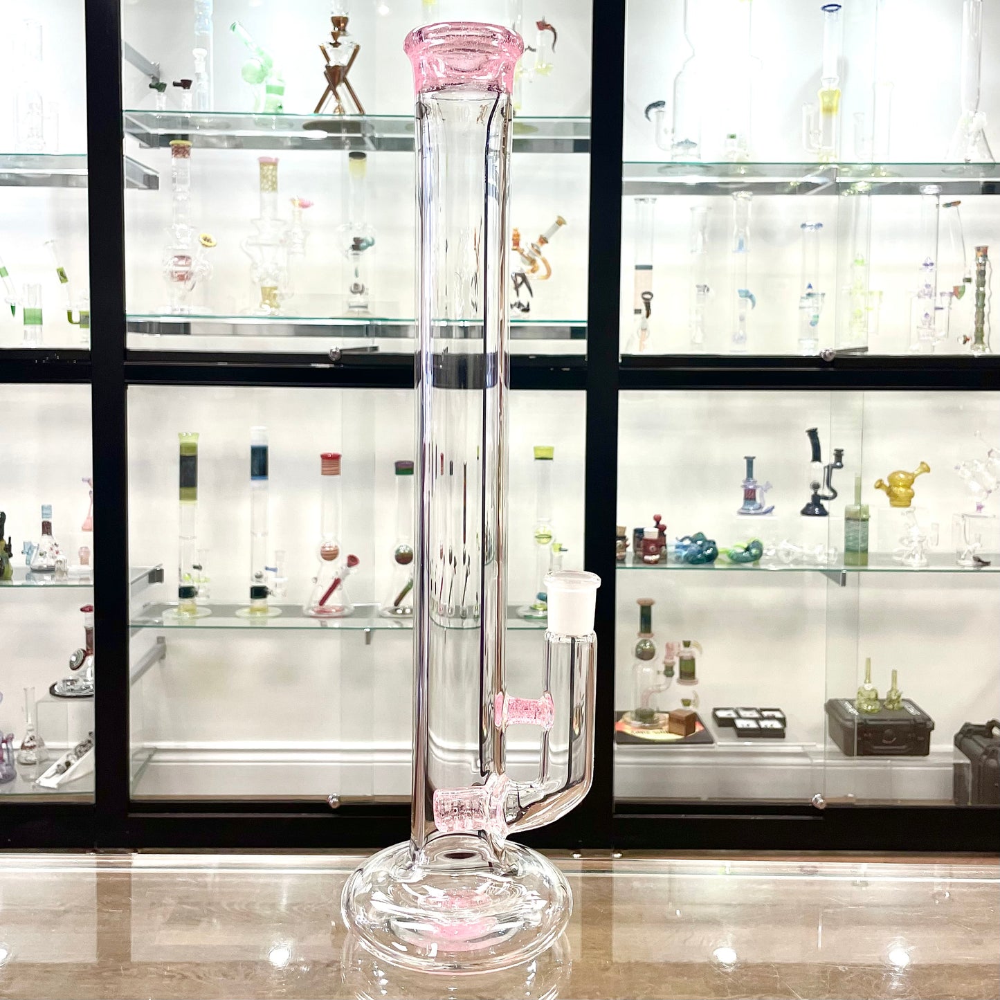 Green Belt Colour Accented Hollow Foot Stemline Tube - Pink Lollipop