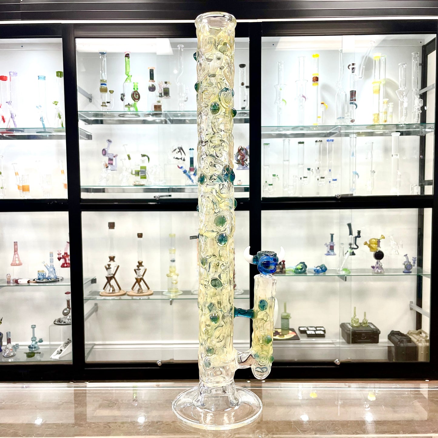Shine Glass 19.5" Artifact Fumed 44mm Inline w/ Monster Bowl - #1